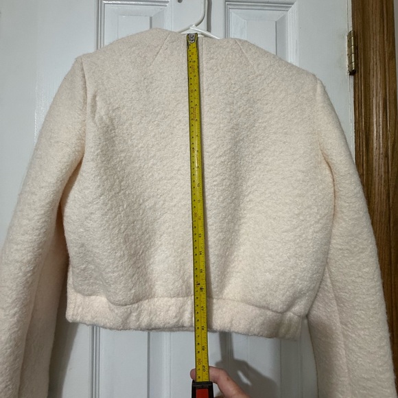 NWT Banana Republic Boucle Textured Asymmetrical Zip Moto Coat - Picture 7 of 9